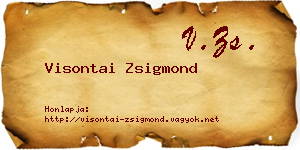 Visontai Zsigmond névjegykártya